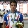 Riccardo Bugari con l'Oro al collo